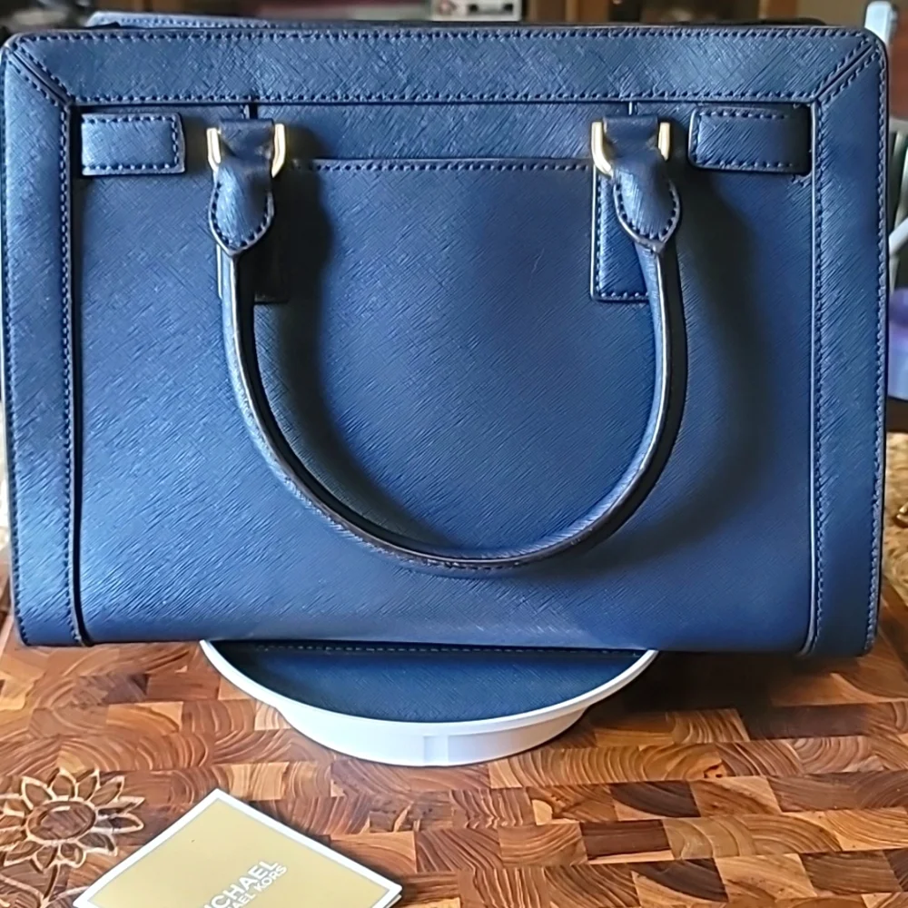 Michael Kors Navy Dillon Satchel - Picture 4 of 9